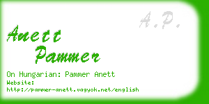 anett pammer business card